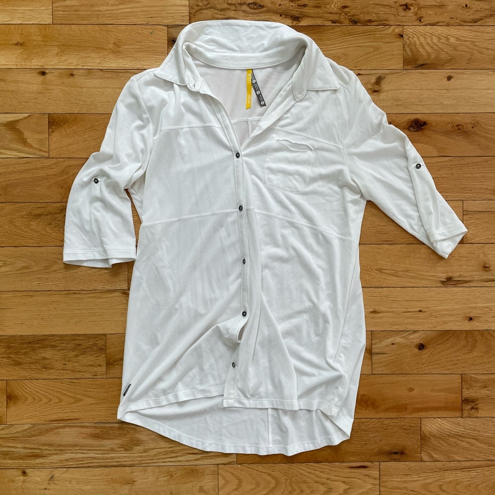 White Button-Up Lolë shirt